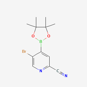 5-Bromo-4-(4,4,5,5-tetramethyl-1,3,2-dioxaborolan-2-YL)-2-pyridinecarbonitrile
