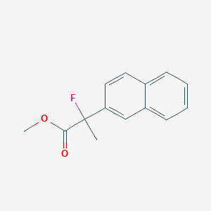 molecular formula C14H13FO2 B3290341 Methyl 2-fluoro-2-(naphthalen-2-yl)propanoate CAS No. 863922-52-5