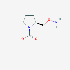 molecular formula C10H20N2O3 B3290352 tert-butyl (S)-2-aminoxymethylpyrrolidine-1-carboxylate CAS No. 863991-04-2