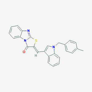 molecular formula C26H19N3OS B329040 2-{[1-(4-methylbenzyl)-1H-indol-3-yl]methylene}[1,3]thiazolo[3,2-a]benzimidazol-3(2H)-one 