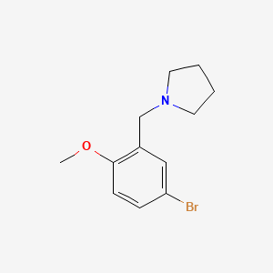 molecular formula C12H16BrNO B3290423 1-(5-Bromo-2-methoxy-benzyl)-pyrrolidine CAS No. 864418-18-8