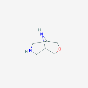 molecular formula C6H12N2O B3290425 3-Oxa-7,9-diazabicyclo[3.3.1]nonane CAS No. 864448-42-0