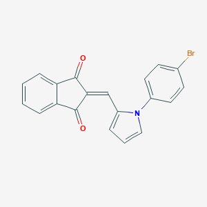 molecular formula C20H12BrNO2 B329043 2-{[1-(4-bromophenyl)-1H-pyrrol-2-yl]methylene}-1H-indene-1,3(2H)-dione 