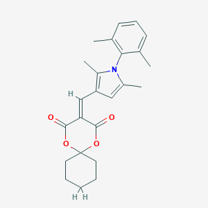 molecular formula C24H27NO4 B329044 3-{[1-(2,6-dimethylphenyl)-2,5-dimethyl-1H-pyrrol-3-yl]methylene}-1,5-dioxaspiro[5.5]undecane-2,4-dione 