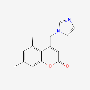 4-(Imidazol-1-ylmethyl)-5,7-dimethylchromen-2-one