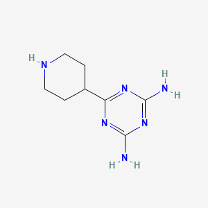 molecular formula C8H14N6 B3290479 6-Piperidin-4-yl-[1,3,5]triazine-2,4-diamine CAS No. 865074-90-4