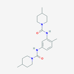 molecular formula C21H32N4O2 B3290491 4-Methyl-N-{2-methyl-5-[(4-methylpiperidine-1-carbonyl)amino]phenyl}piperidine-1-carboxamide CAS No. 865075-38-3