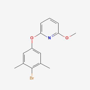 molecular formula C14H14BrNO2 B3290497 2-(4-Bromo-3,5-dimethylphenoxy)-6-methoxypyridine CAS No. 865138-38-1