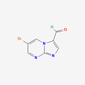 molecular formula C7H4BrN3O B3290505 6-溴咪唑并[1,2-a]嘧啶-3-甲醛 CAS No. 865156-67-8