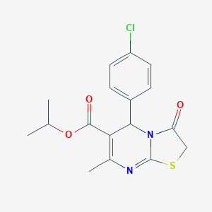 molecular formula C17H17ClN2O3S B329053 isopropyl 5-(4-chlorophenyl)-7-methyl-3-oxo-2,3-dihydro-5H-[1,3]thiazolo[3,2-a]pyrimidine-6-carboxylate 