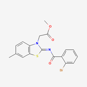 (Z)-methyl 2-(2-((2-bromobenzoyl)imino)-6-methylbenzo[d]thiazol-3(2H)-yl)acetate