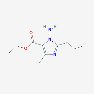 molecular formula C10H17N3O2 B3290552 Ethyl 3-amino-5-methyl-2-propyl-3H-imidazole-4-carboxylate CAS No. 865444-83-3