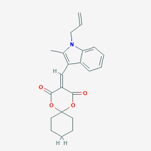 molecular formula C22H23NO4 B329058 3-[(1-allyl-2-methyl-1H-indol-3-yl)methylene]-1,5-dioxaspiro[5.5]undecane-2,4-dione 