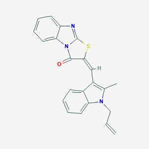 molecular formula C22H17N3OS B329060 2-[(1-allyl-2-methyl-1H-indol-3-yl)methylene][1,3]thiazolo[3,2-a]benzimidazol-3(2H)-one 