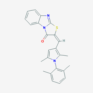 molecular formula C24H21N3OS B329061 2-{[1-(2,6-dimethylphenyl)-2,5-dimethyl-1H-pyrrol-3-yl]methylene}[1,3]thiazolo[3,2-a]benzimidazol-3(2H)-one 
