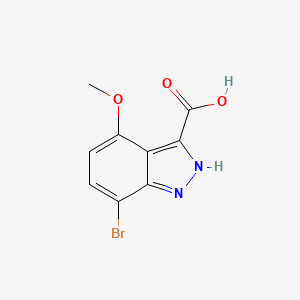molecular formula C9H7BrN2O3 B3290614 7-bromo-4-methoxy-1H-indazole-3-carboxylic acid CAS No. 865887-05-4