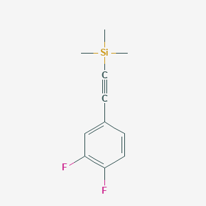 B3290682 Benzene, 1,2-difluoro-4-[2-(trimethylsilyl)ethynyl]- CAS No. 866683-38-7