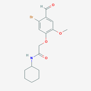 molecular formula C16H20BrNO4 B3290704 2-(5-bromo-4-formyl-2-methoxyphenoxy)-N-cyclohexylacetamide CAS No. 866817-42-7