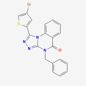 4-benzyl-1-(4-bromothiophen-2-yl)-4H,5H-[1,2,4]triazolo[4,3-a]quinazolin-5-one