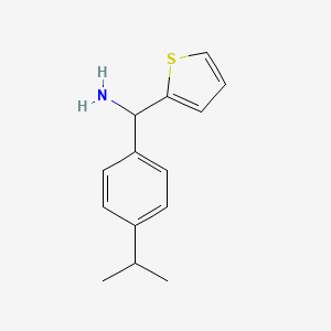 molecular formula C14H17NS B3290758 [4-(Propan-2-yl)phenyl](thiophen-2-yl)methanamine CAS No. 867329-91-7