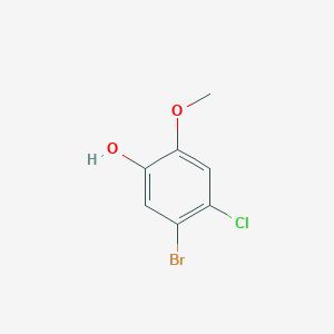 molecular formula C7H6BrClO2 B3290763 5-Bromo-4-chloro-2-methoxyphenol CAS No. 86735-02-6