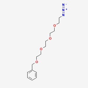 molecular formula C15H23N3O4 B3290781 2,5,8,11-Tetraoxatridecane, 13-azido-1-phenyl- CAS No. 86770-71-0