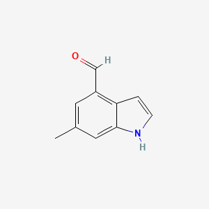 molecular formula C10H9NO B3290793 6-methyl-1H-indole-4-carbaldehyde CAS No. 868050-21-9