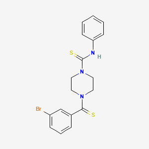 4-(3-bromobenzenecarbothioyl)-N-phenylpiperazine-1-carbothioamide