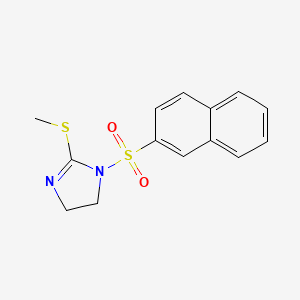 molecular formula C14H14N2O2S2 B3290815 2-Methylsulfanyl-1-naphthalen-2-ylsulfonyl-4,5-dihydroimidazole CAS No. 868216-46-0