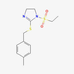 1-Ethylsulfonyl-2-[(4-methylphenyl)methylsulfanyl]-4,5-dihydroimidazole