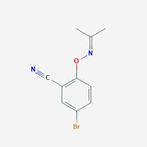 molecular formula C10H9BrN2O B3290838 5-Bromo-2-((propan-2-ylideneamino)oxy)benzonitrile CAS No. 868271-05-0