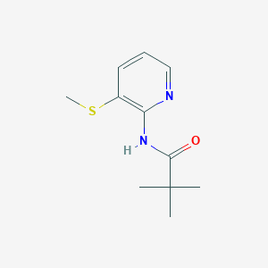 molecular formula C11H16N2OS B3290852 丙酰胺，2,2-二甲基-N-[3-(甲硫基)-2-吡啶基]- CAS No. 86847-65-6