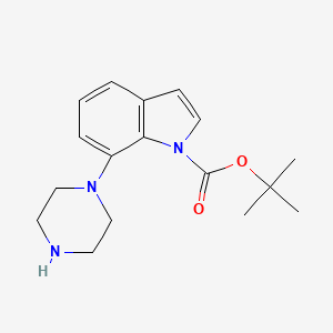 1h-Indole-1-carboxylic acid,7-(1-piperazinyl)-,1,1-dimethylethyl ester