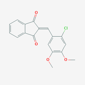 molecular formula C18H13ClO4 B329089 2-(2-chloro-4,5-dimethoxybenzylidene)-1H-indene-1,3(2H)-dione 