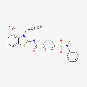 molecular formula C25H21N3O4S2 B3290894 (Z)-N-(4-methoxy-3-(prop-2-yn-1-yl)benzo[d]thiazol-2(3H)-ylidene)-4-(N-methyl-N-phenylsulfamoyl)benzamide CAS No. 868674-62-8