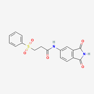 molecular formula C17H14N2O5S B3290899 3-(benzenesulfonyl)-N-(1,3-dioxoisoindol-5-yl)propanamide CAS No. 868676-66-8