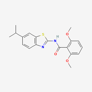 molecular formula C19H20N2O3S B3290906 2,6-dimethoxy-N-(6-propan-2-yl-1,3-benzothiazol-2-yl)benzamide CAS No. 868677-88-7