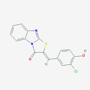 molecular formula C16H9ClN2O2S B329092 (2Z)-2-(3-chloro-4-hydroxybenzylidene)[1,3]thiazolo[3,2-a]benzimidazol-3(2H)-one 