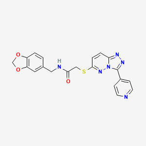N-(benzo[d][1,3]dioxol-5-ylmethyl)-2-((3-(pyridin-4-yl)-[1,2,4]triazolo[4,3-b]pyridazin-6-yl)thio)acetamide