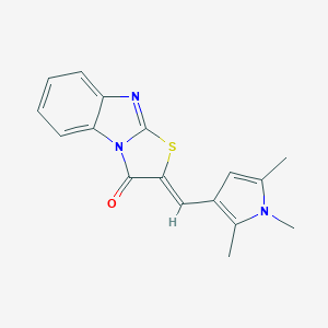 molecular formula C17H15N3OS B329096 2-[(1,2,5-trimethyl-1H-pyrrol-3-yl)methylene][1,3]thiazolo[3,2-a]benzimidazol-3(2H)-one 