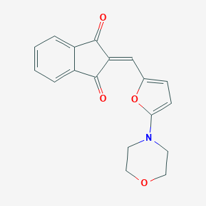 molecular formula C18H15NO4 B329100 2-{[5-(morpholin-4-yl)furan-2-yl]methylidene}-1H-indene-1,3(2H)-dione 