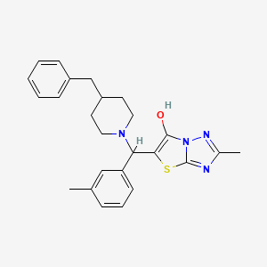 molecular formula C25H28N4OS B3291030 5-((4-Benzylpiperidin-1-yl)(m-tolyl)methyl)-2-methylthiazolo[3,2-b][1,2,4]triazol-6-ol CAS No. 869343-19-1