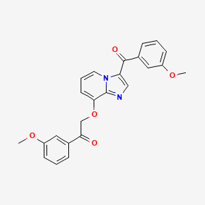 molecular formula C24H20N2O5 B3291053 2-[3-(3-Methoxybenzoyl)imidazo[1,2-a]pyridin-8-yl]oxy-1-(3-methoxyphenyl)ethanone CAS No. 869344-83-2