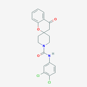 molecular formula C20H18Cl2N2O3 B3291078 N-(3,4-dichlorophenyl)-4-oxospiro[3H-chromene-2,4'-piperidine]-1'-carboxamide CAS No. 869464-93-7