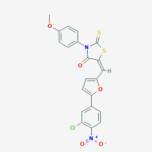 5-[(5-{3-Chloro-4-nitrophenyl}-2-furyl)methylene]-3-(4-methoxyphenyl)-2-thioxo-1,3-thiazolidin-4-one