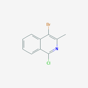molecular formula C10H7BrClN B3291150 4-Bromo-1-chloro-3-methyl-isoquinoline CAS No. 869898-11-3