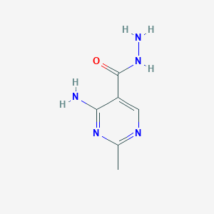 5-Pyrimidinecarboxylic acid, 4-amino-2-methyl-, hydrazide