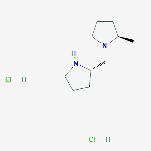 molecular formula C10H22Cl2N2 B3291261 (R)-2-Methyl-1-((S)-pyrrolidin-2-ylmethyl)pyrrolidine dihydrochloride CAS No. 871489-55-3