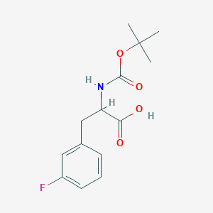 molecular formula C14H18FNO4 B3291319 2-[(Tert-butoxycarbonyl)amino]-3-(3-fluorophenyl)propanoic acid CAS No. 87184-23-4