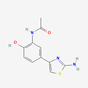 molecular formula C11H11N3O2S B3291332 N-[5-(2-amino-1,3-thiazol-4-yl)-2-hydroxyphenyl]acetamide CAS No. 872107-81-8